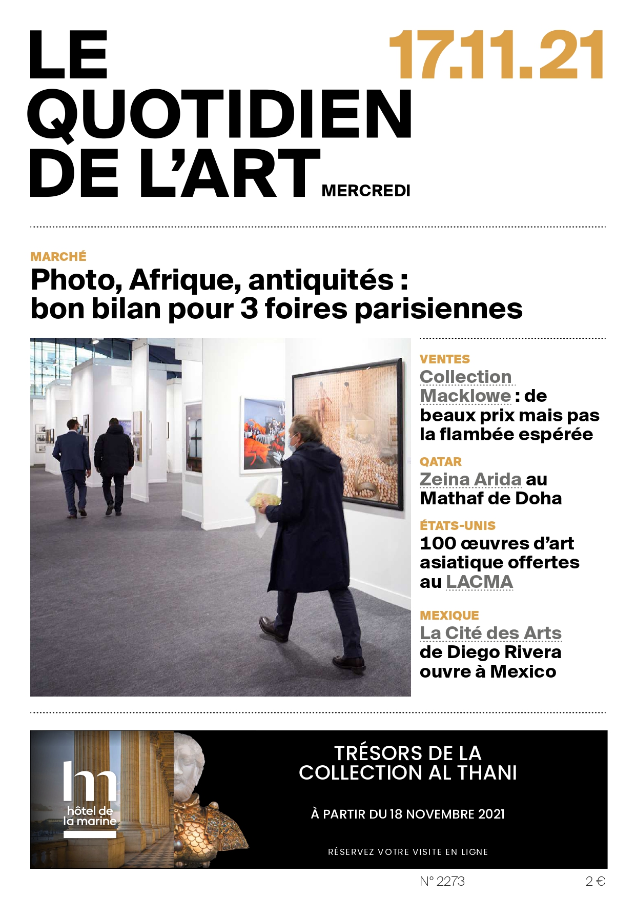 Article Quotidien de l'Art